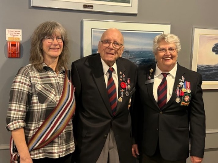L to R: Pam Heinrichs, Barry Mitchell, Carol Hadley at their 
				awards ceremony in Winnipeg