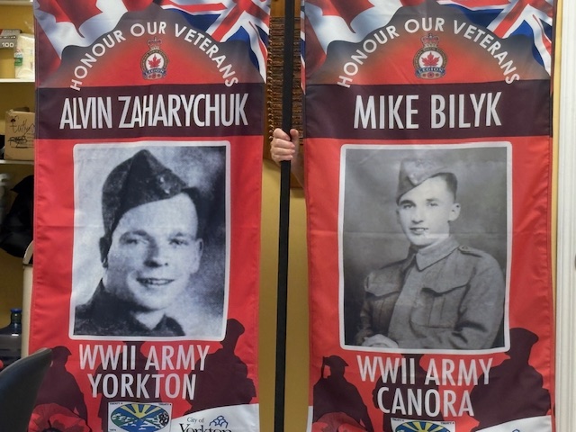 Yorkton Legion sponsored banners of their veterans. These are the last 2 WG banners to be placed on the street poles in Yorkton.